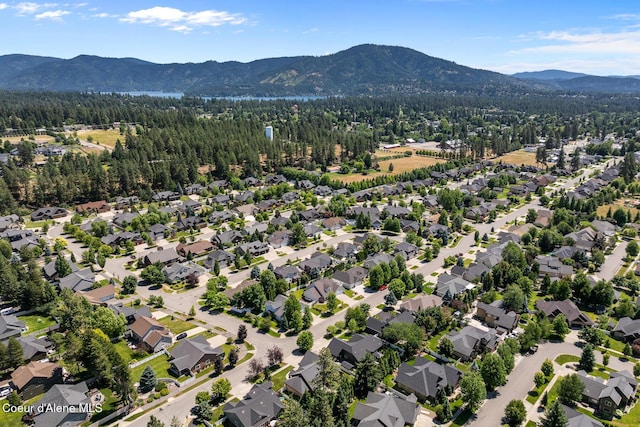 11477 N Rocking R Rd, Hayden, ID 83835 - aerial perspective of suburban area featuring mountains