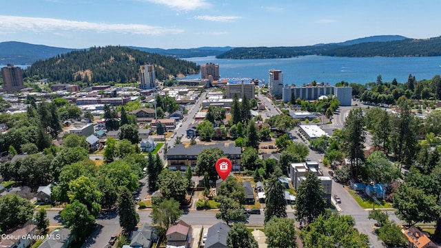 114 E Foster Ave, Coeur Dalene, ID 83814 - drone / aerial view of a water and mountain view