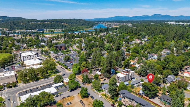114 E Foster Ave, Coeur Dalene, ID 83814 - drone / aerial view of a water and mountain view and a forest