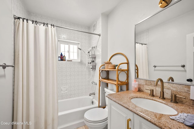 114 E Foster Ave, Coeur Dalene, ID 83814 - full bathroom with vanity and shower / bathtub combination with curtain