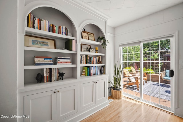114 E Foster Ave, Coeur Dalene, ID 83814 - detailed view of wood finished floors and built in shelves