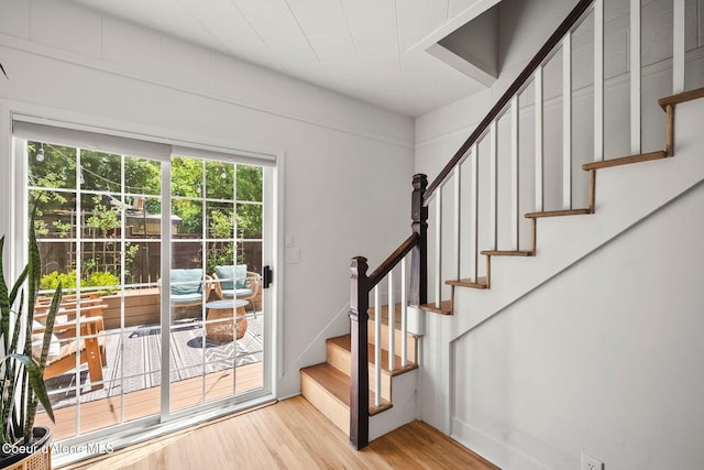 114 E Foster Ave, Coeur Dalene, ID 83814 - staircase featuring wood finished floors