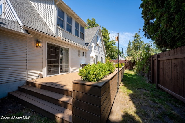 114 E Foster Ave, Coeur Dalene, ID 83814 - wooden deck with a fenced backyard