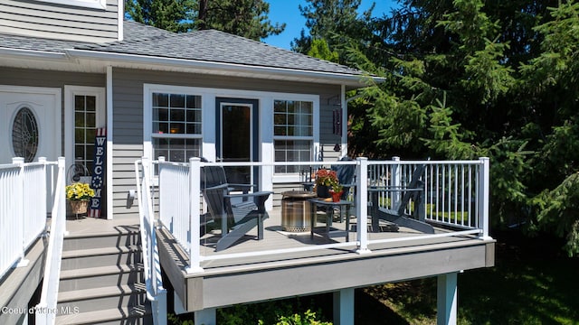 5570 E Shoreline Dr, Post Falls, ID 83854 - view of wooden deck