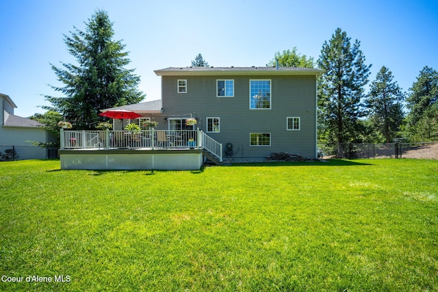5570 E Shoreline Dr, Post Falls, ID 83854 - rear view of property featuring a deck
