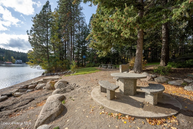 5570 E Shoreline Dr, Post Falls, ID 83854 - view of yard featuring a water view and a wooded view