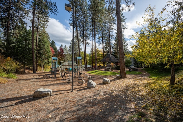 5570 E Shoreline Dr, Post Falls, ID 83854 - view of yard featuring a gazebo