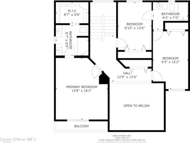 5570 E Shoreline Dr, Post Falls, ID 83854 - view of floor plan / room layout