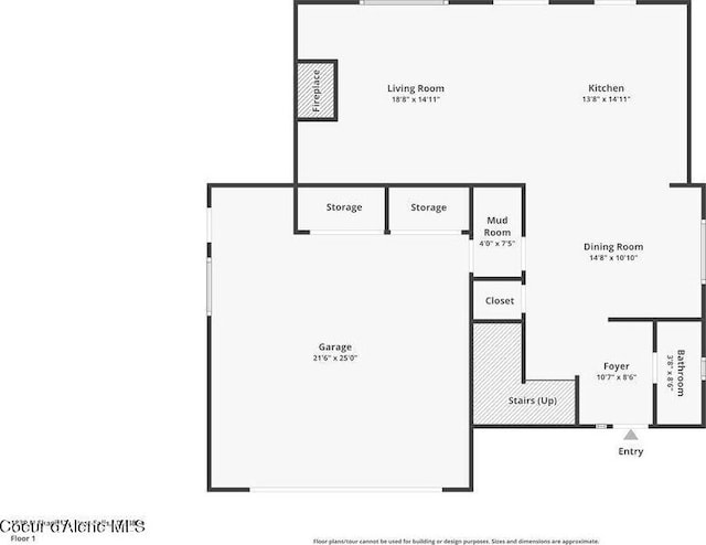 1839 N Skagit Dr, Post Falls, ID 83854 - view of room layout