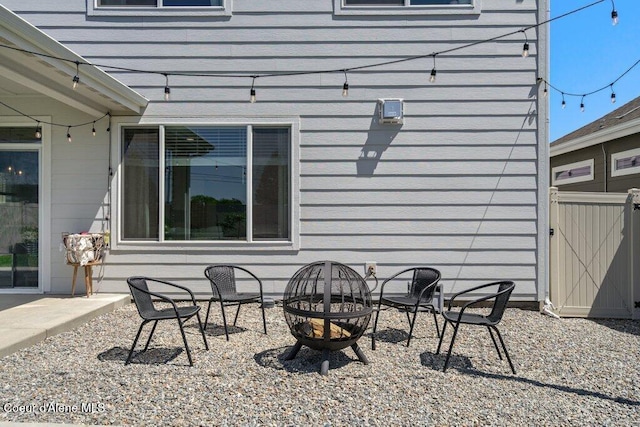 1839 N Skagit Dr, Post Falls, ID 83854 - view of patio / terrace with a fire pit