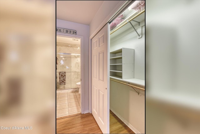 3789 N Steven Pl, Coeur Dalene, ID 83815 - spacious closet featuring light wood-style floors