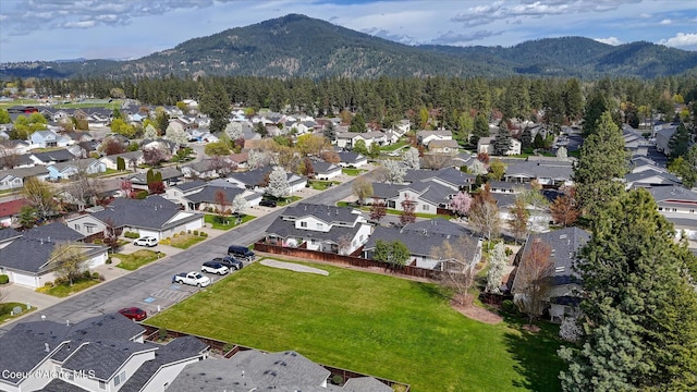 3789 N Steven Pl, Coeur Dalene, ID 83815 - aerial view of property's location with a mountainous background and nearby suburban area