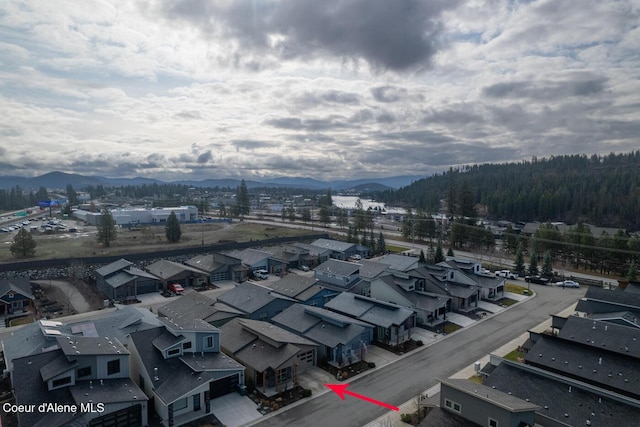 3304 N Rosalia Rd, Coeur Dalene, ID 83814 - aerial perspective of suburban area featuring a mountain backdrop