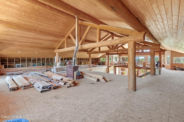 784 Twin Rivers Rd, Athol, ID 83801 - miscellaneous room featuring lofted ceiling and wood ceiling