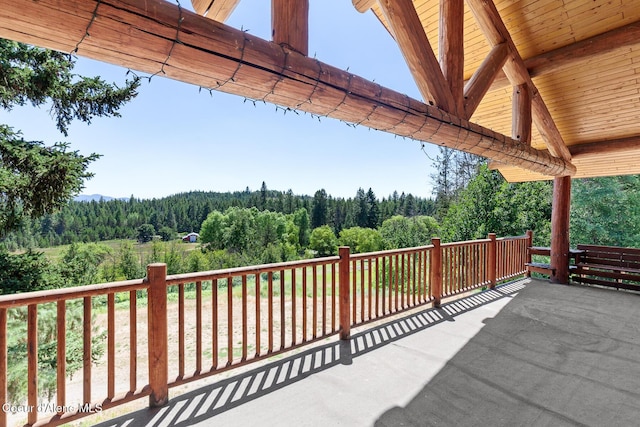 784 Twin Rivers Rd, Athol, ID 83801 - view of patio with a wooded view