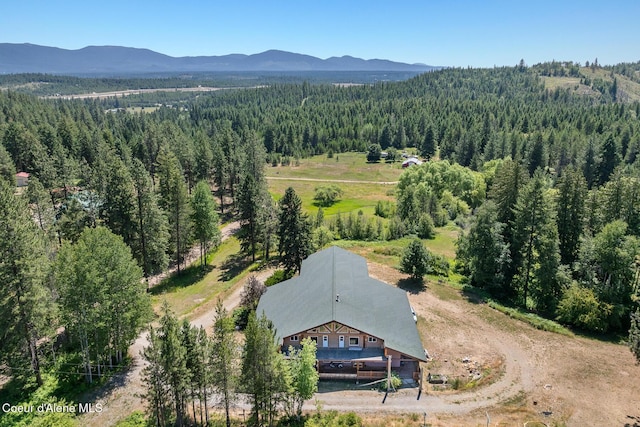 784 Twin Rivers Rd, Athol, ID 83801 - view from above of property with a forest and a mountain backdrop