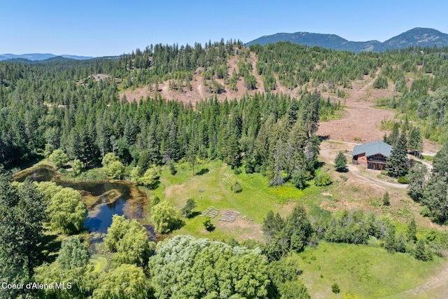 784 Twin Rivers Rd, Athol, ID 83801 - drone / aerial view of a forest and a water and mountain view
