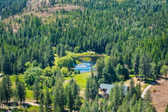 784 Twin Rivers Rd, Athol, ID 83801 - aerial view of property and surrounding area with a forest and a nearby body of water