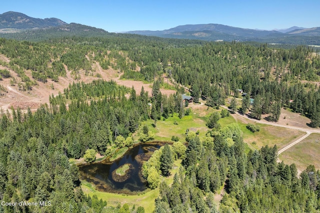 784 Twin Rivers Rd, Athol, ID 83801 - aerial overview of property's location with a forest and mountains