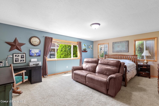 2042 W Heavenly Star Ct, Post Falls, ID 83854 - living room featuring carpet flooring and a textured ceiling
