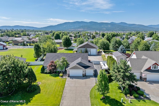 2042 W Heavenly Star Ct, Post Falls, ID 83854 - aerial perspective of suburban area featuring mountains