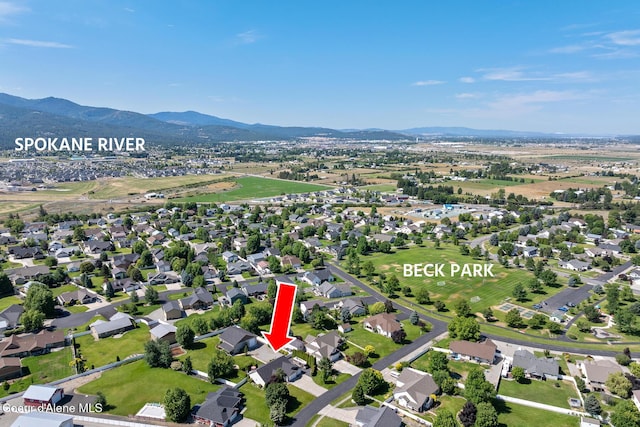 2042 W Heavenly Star Ct, Post Falls, ID 83854 - aerial view of property's location featuring a mountainous background