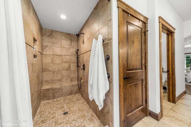 12500 N Partridge Way, Hayden, ID 83835 - full bath featuring a tile shower and recessed lighting