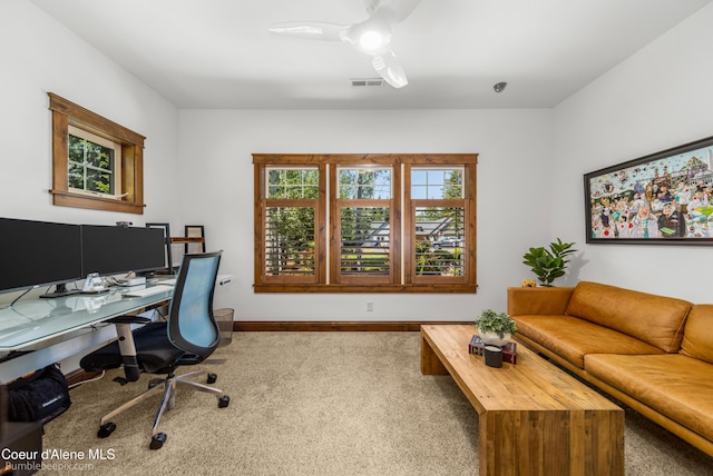 12500 N Partridge Way, Hayden, ID 83835 - office area featuring carpet flooring and baseboards