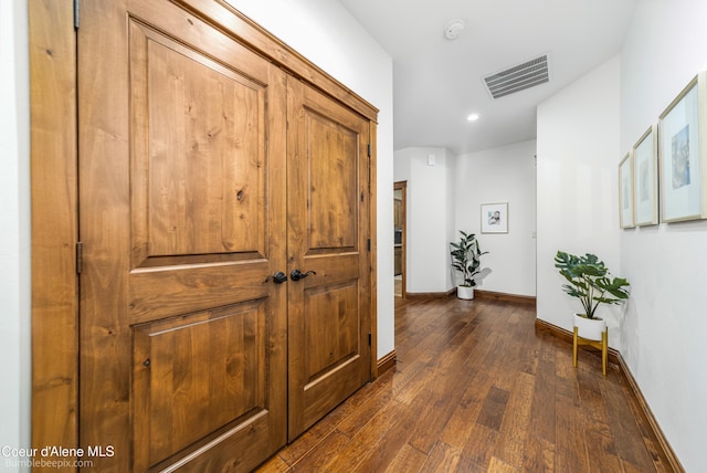 12500 N Partridge Way, Hayden, ID 83835 - corridor with dark wood-style floors and recessed lighting