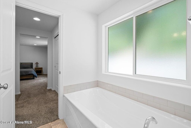 21714 S Lakeview Dr, Worley, ID 83876 - ensuite bathroom with a bath and recessed lighting