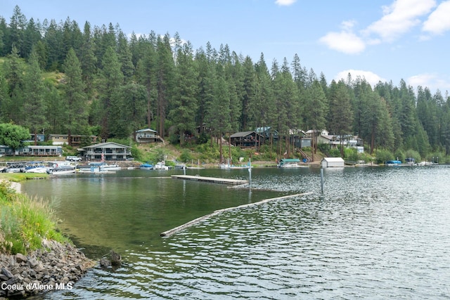 21714 S Lakeview Dr, Worley, ID 83876 - dock with a water view and a wooded view