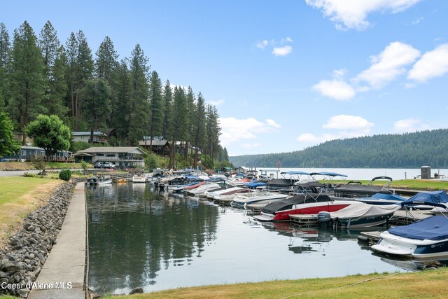 21714 S Lakeview Dr, Worley, ID 83876 - water view featuring a boat dock