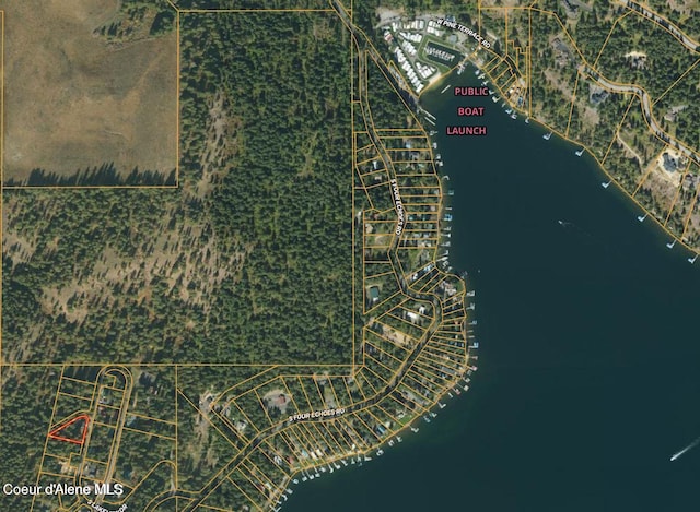 21714 S Lakeview Dr, Worley, ID 83876 - aerial map of property and surrounding area
