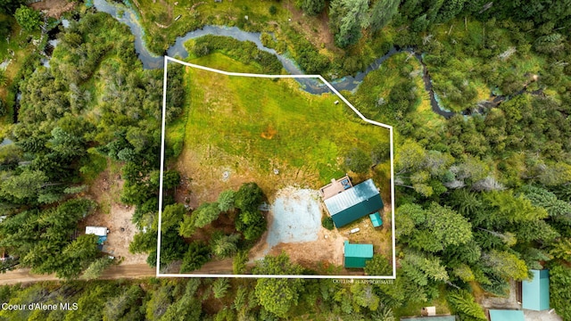 215 Gordon Dr, Priest Lake, ID 83856 - aerial view of property's location featuring property boundaries highlighted