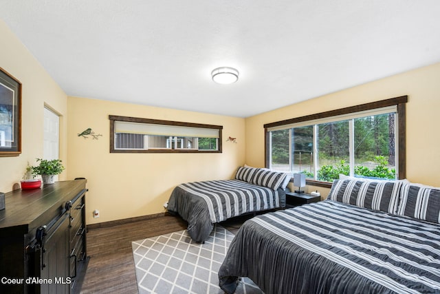215 Gordon Dr, Priest Lake, ID 83856 - bedroom with dark wood-type flooring and baseboards