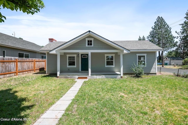 4204 N Jefferson St, Spokane, WA 99205 - bungalow-style home featuring a fenced backyard, roof with shingles, and a porch