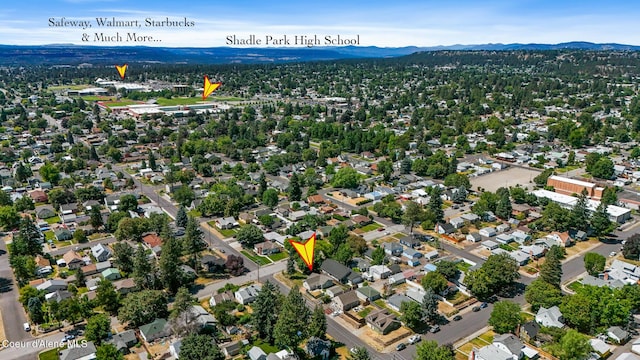 4204 N Jefferson St, Spokane, WA 99205 - aerial view of property and surrounding area with mountains