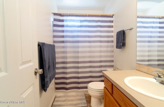 2015 N 13th St, Coeur Dalene, ID 83814 - bathroom with vanity and a shower with curtain