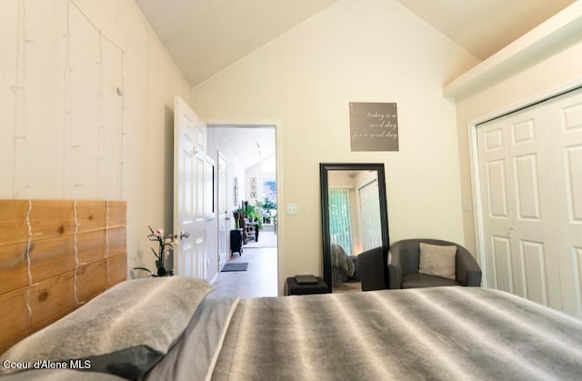 2015 N 13th St, Coeur Dalene, ID 83814 - bedroom with vaulted ceiling and a closet