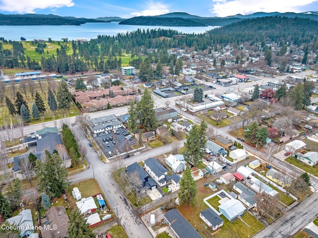 2119 E Lakeside Ave, Coeur Dalene, ID 83814 - aerial view of property's location featuring a water and mountain view