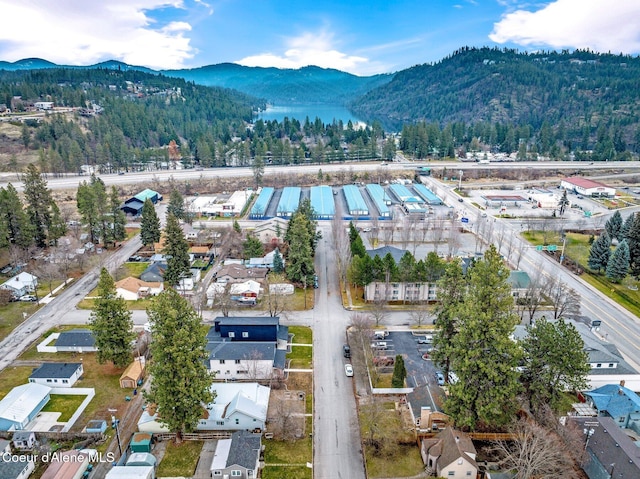 2119 E Lakeside Ave, Coeur Dalene, ID 83814 - aerial view of property's location featuring a mountain backdrop