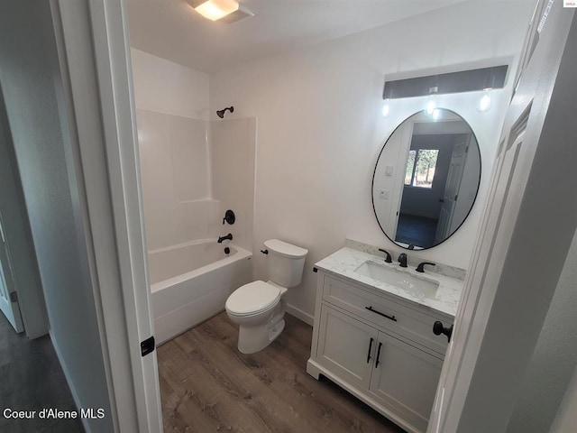349 Jasper Loop, Ponderay, ID 83852 - bathroom featuring wood finished floors, tub / shower combination, and vanity