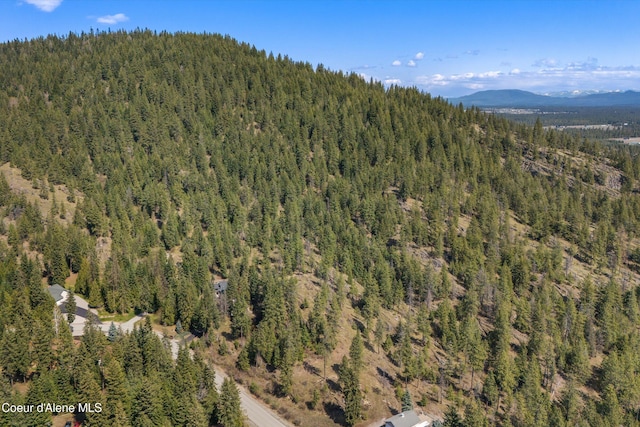 23388 N Teddy Loop, Rathdrum, ID 83858 - view of property location featuring a heavily wooded area and mountains