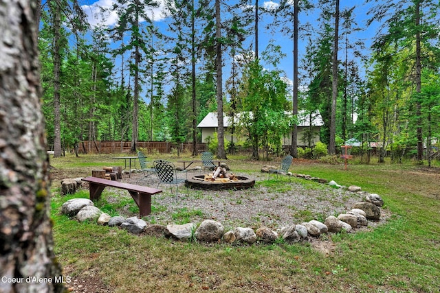 30553 N Stampede Rd, Athol, ID 83801 - view of yard with a fire pit