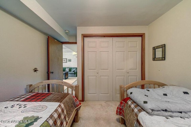 9218 W Rockford Bay Rd, Coeur Dalene, ID 83814 - bedroom with light colored carpet and a closet
