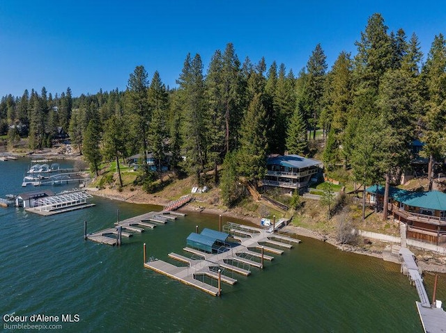 9218 W Rockford Bay Rd, Coeur Dalene, ID 83814 - drone / aerial view of a large body of water and a heavily wooded area