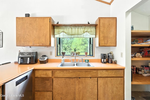 1655 Gun Club Rd, Sagle, ID 83860 - kitchen featuring stainless steel dishwasher and light countertops