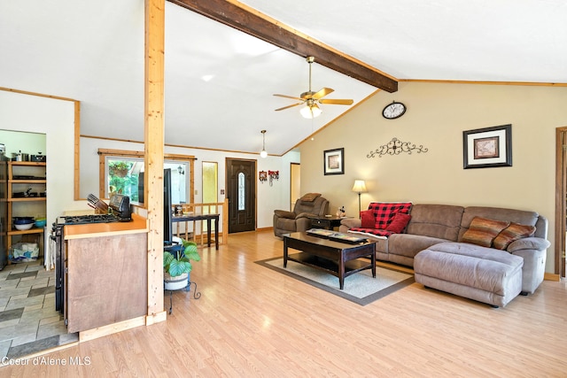 1655 Gun Club Rd, Sagle, ID 83860 - living area featuring light wood-type flooring and ceiling fan