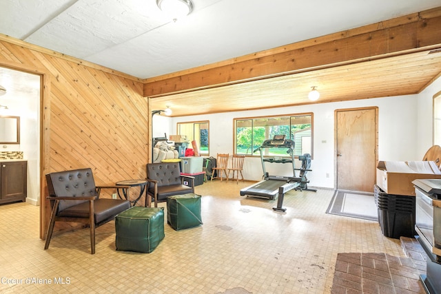1655 Gun Club Rd, Sagle, ID 83860 - living area with wood walls