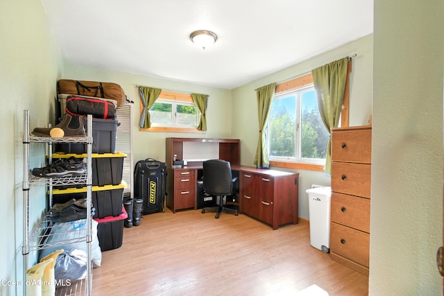1655 Gun Club Rd, Sagle, ID 83860 - home office featuring light wood finished floors